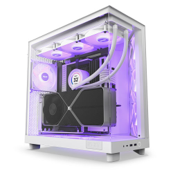 NZXT H6 Flow RGB Dual-Chamber Mid-Tower ATX Case - White